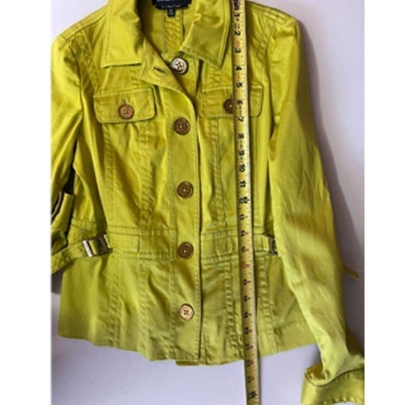 Jones New York Lime Green Jacket l Size S Petite - Picture 8 of 10